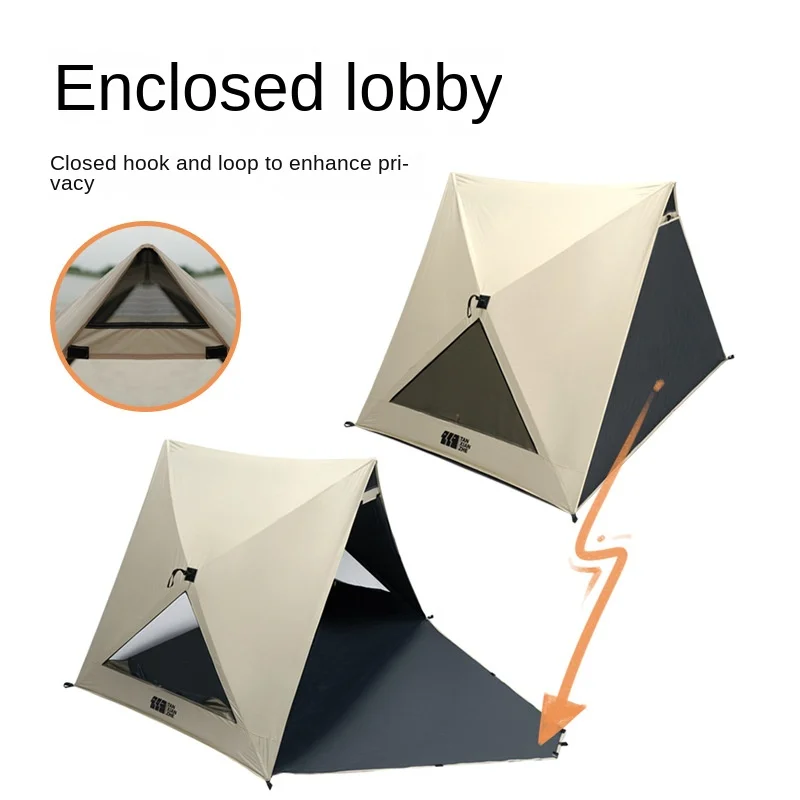 Палатка для кемпинга на открытом воздухе пляжа Черная гелевая Солнцезащитная