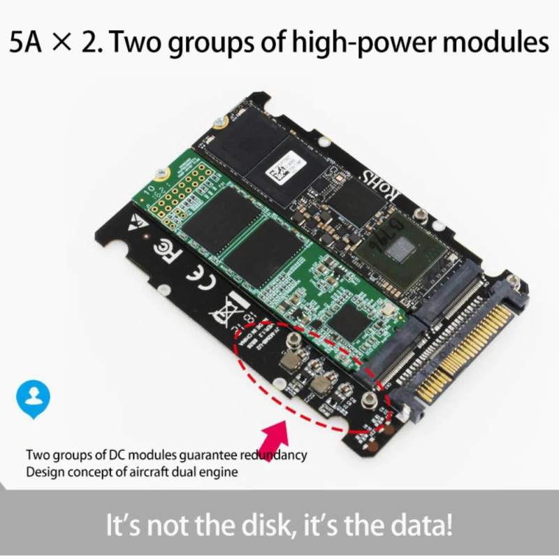 Переходник M.2 SSD/U.2 PCI 2 в 1 NVMe и SATA NGFF SFF-8639 для настольных компьютеров | Компьютеры