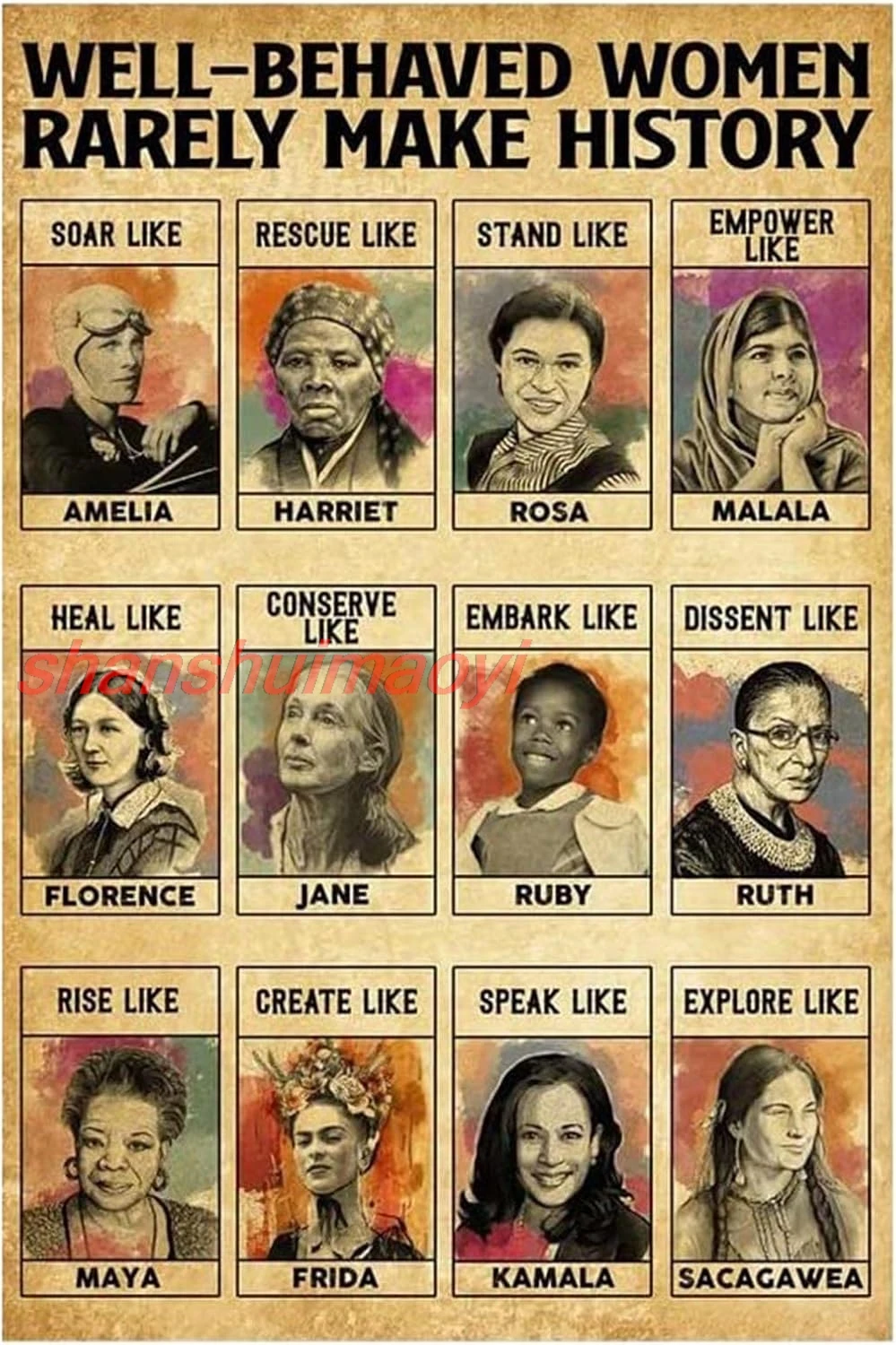 Металлический знак CCPARTON хорошо поводимые женщины редкая история феминистский