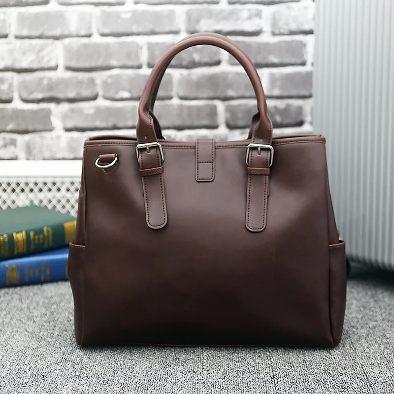Hand Bags Computer Bag with ShoulderVintage Men's Portable Briefcase Casual Messenger Bag Men's Bag Shoulder Bag 2021 New