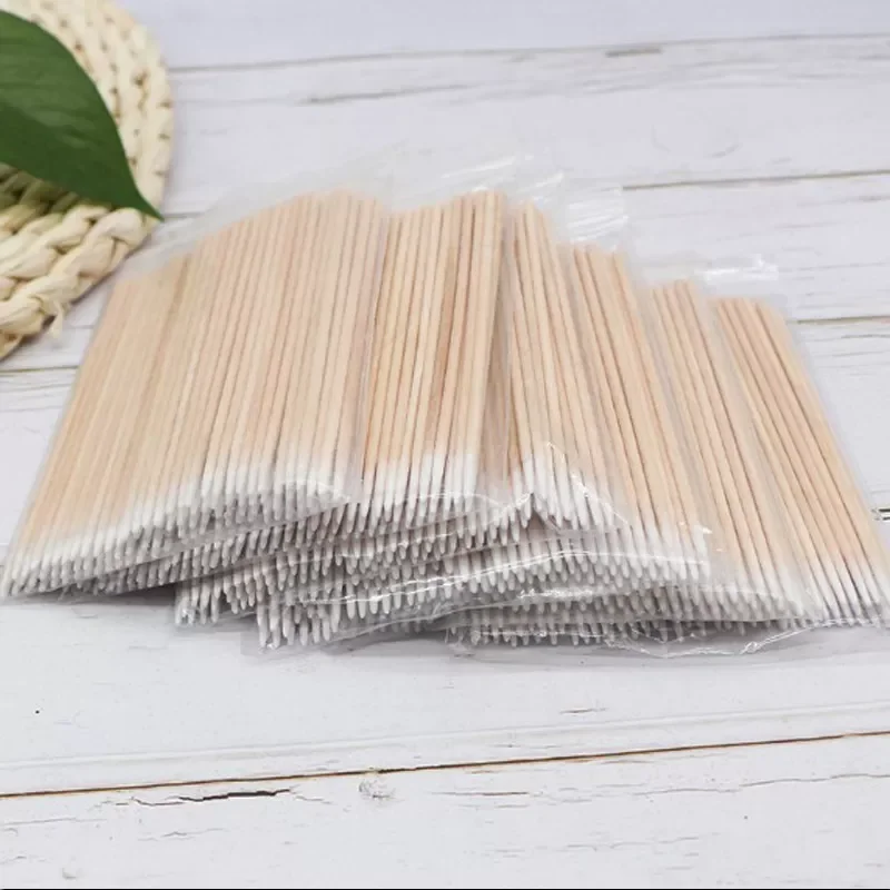 

Деревянные ватные палочки для наращивания ресниц, инструменты для ухода за ушами, деревянные палочки для ушей, косметические ватные палочк...