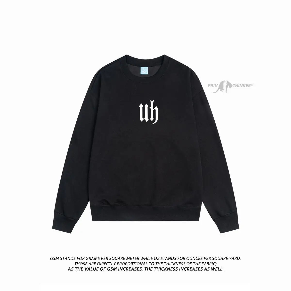 

Gothic Letter Design Sweatshirt Men Loose Casual Crew Neck Tops Retro Street Graphic Oversized Hoodies Y2k Pullovers Male