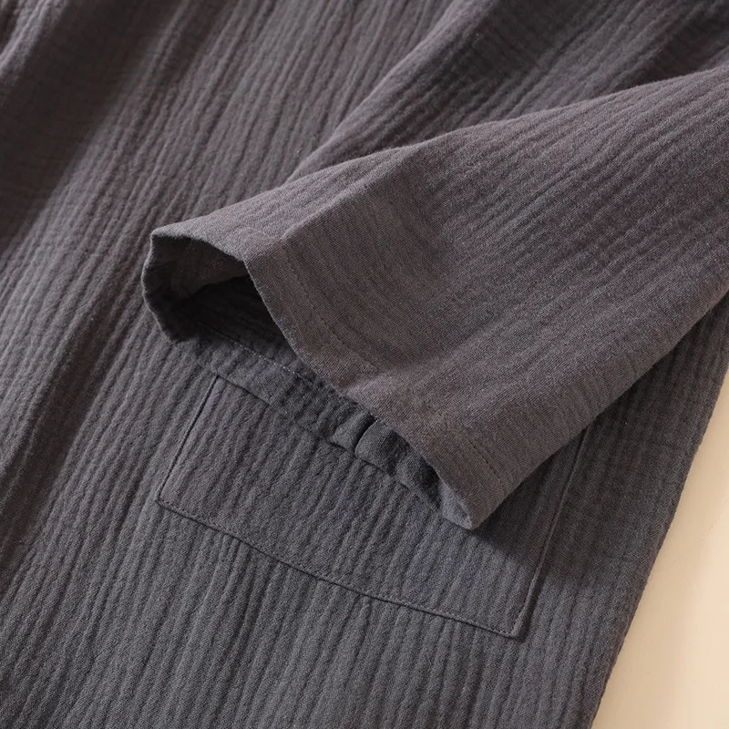 Новинка 202, японское весенне-летнее кимоно для пар, халат из 100% хлопка, креповая ткань, мужской и женский халат, тонкий домашний халат для сна (art.: 3920cd5567f36) - 3920cd5567f36