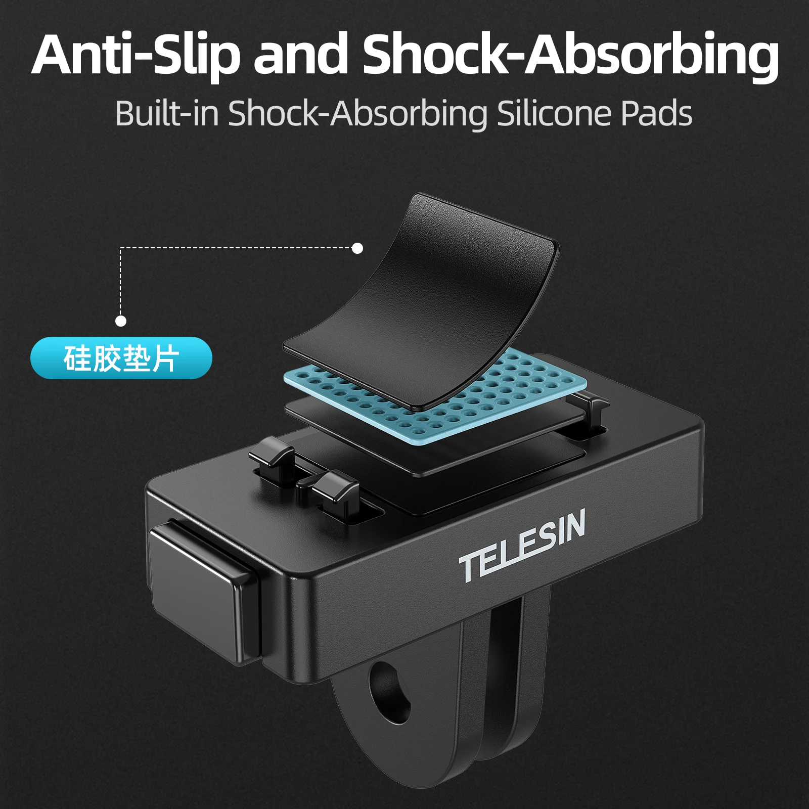 Магнитный адаптер TELESIN с двумя когтями аксессуары для экшн-камеры Insta360 Ace Pro Insta 360