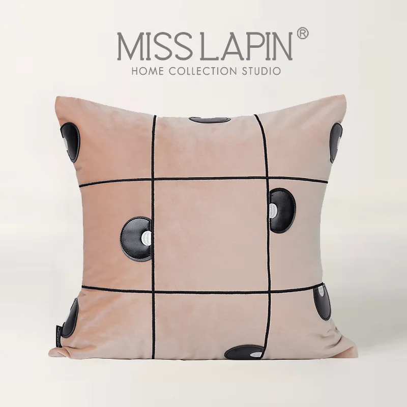 

MISS LAPIN Designer Cushion Pillow Case Embroidered Kids Bedroom Decor Sofa Pink Cushion Cover 45x45