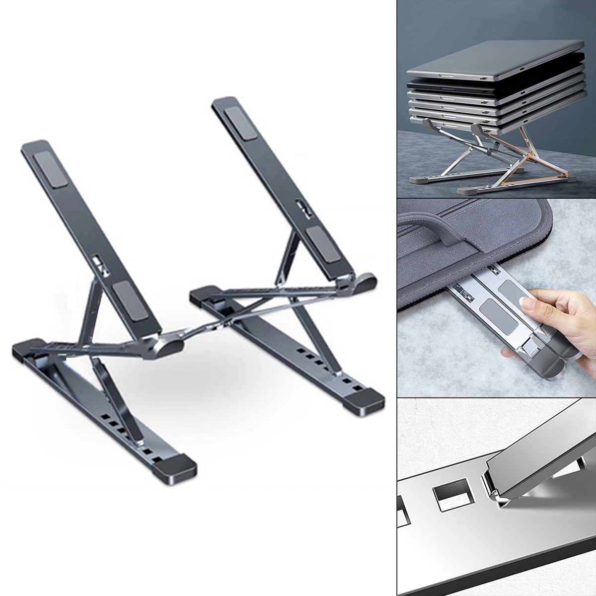 

Adjustable Aluminum Alloy Laptop Stand for Tablet Table Support Notebook Stand Brackets Desktop Cooling Pad Laptop Holder