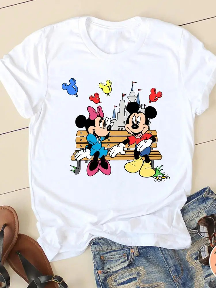

Женская футболка с коротким рукавом, с принтом Микки Мауса