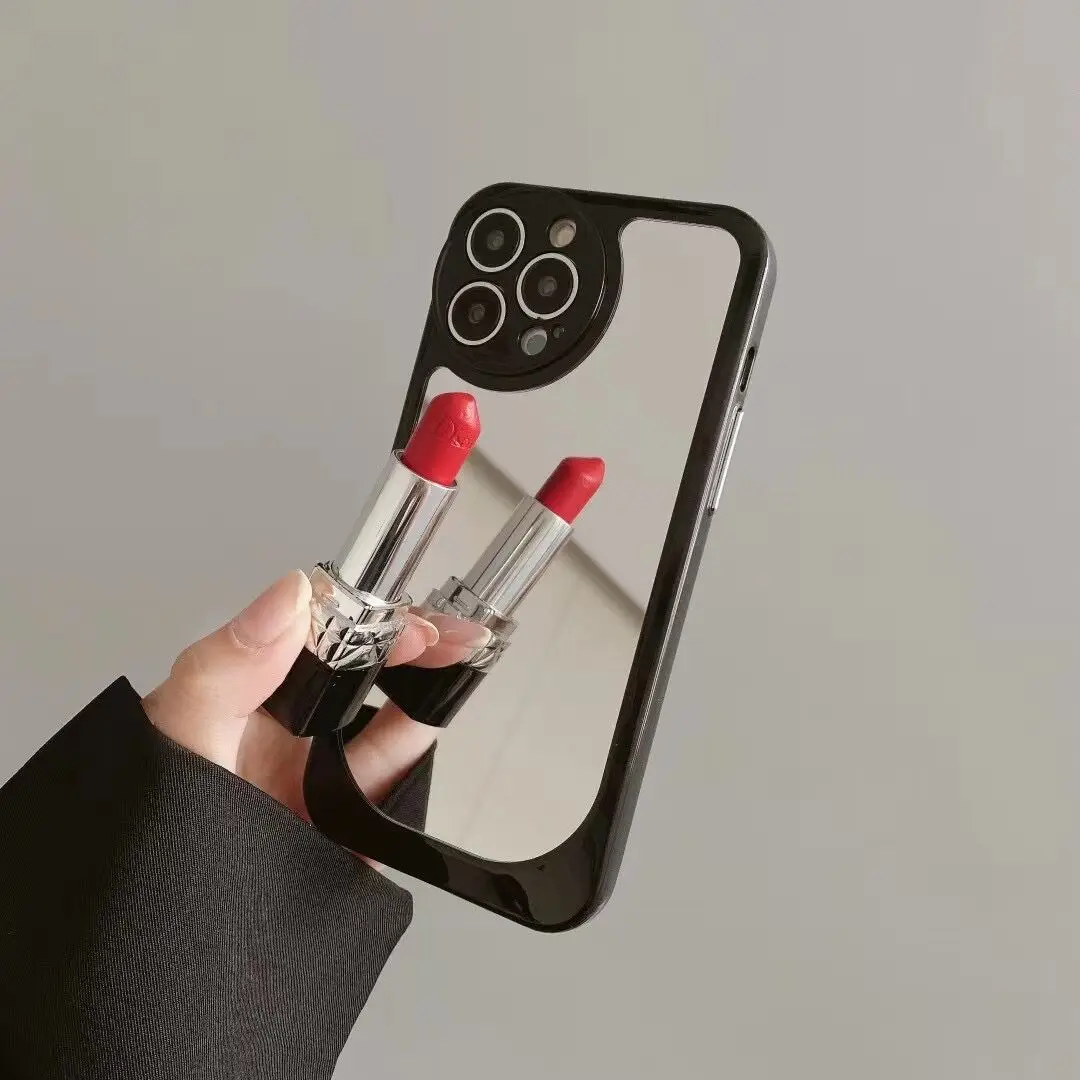 

Fashion Make Up Mirror Surface Black Phone Case Cover for IPhone 14 Plus 11 12 13 14 Pro Max Shockproof Cases for IPhone 14 Case