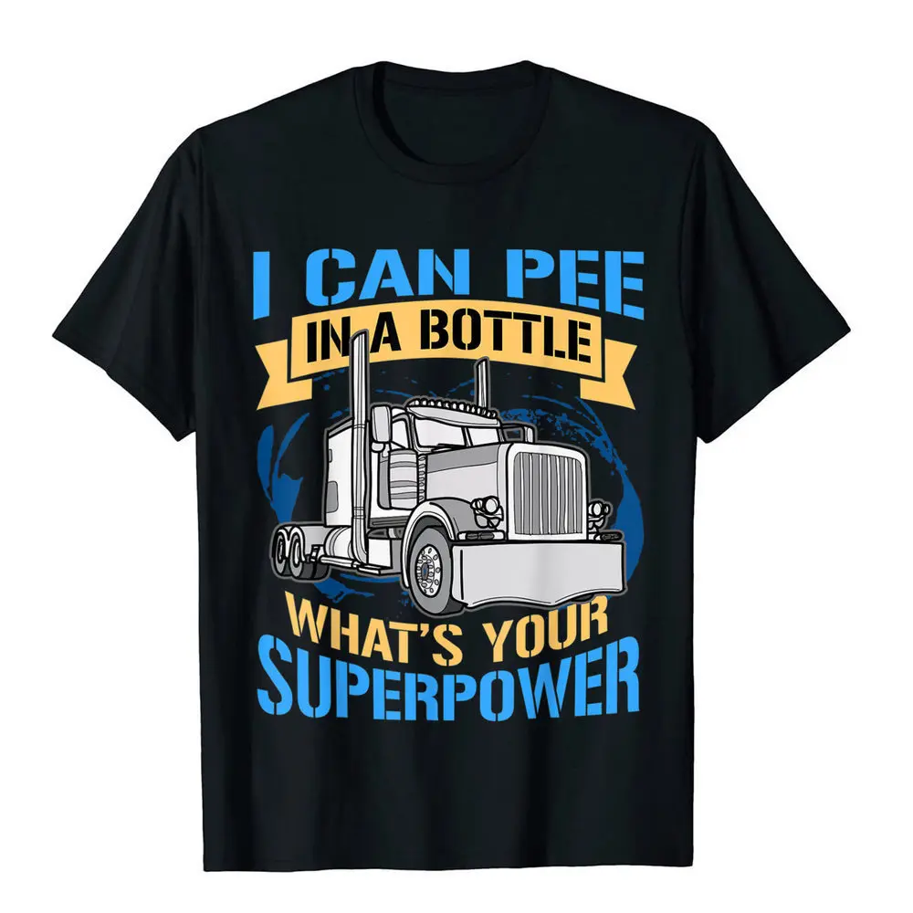 

Trucker Pee In A Funny Printed Letters Short Sleeve T-shirt Spring Summer Unisex