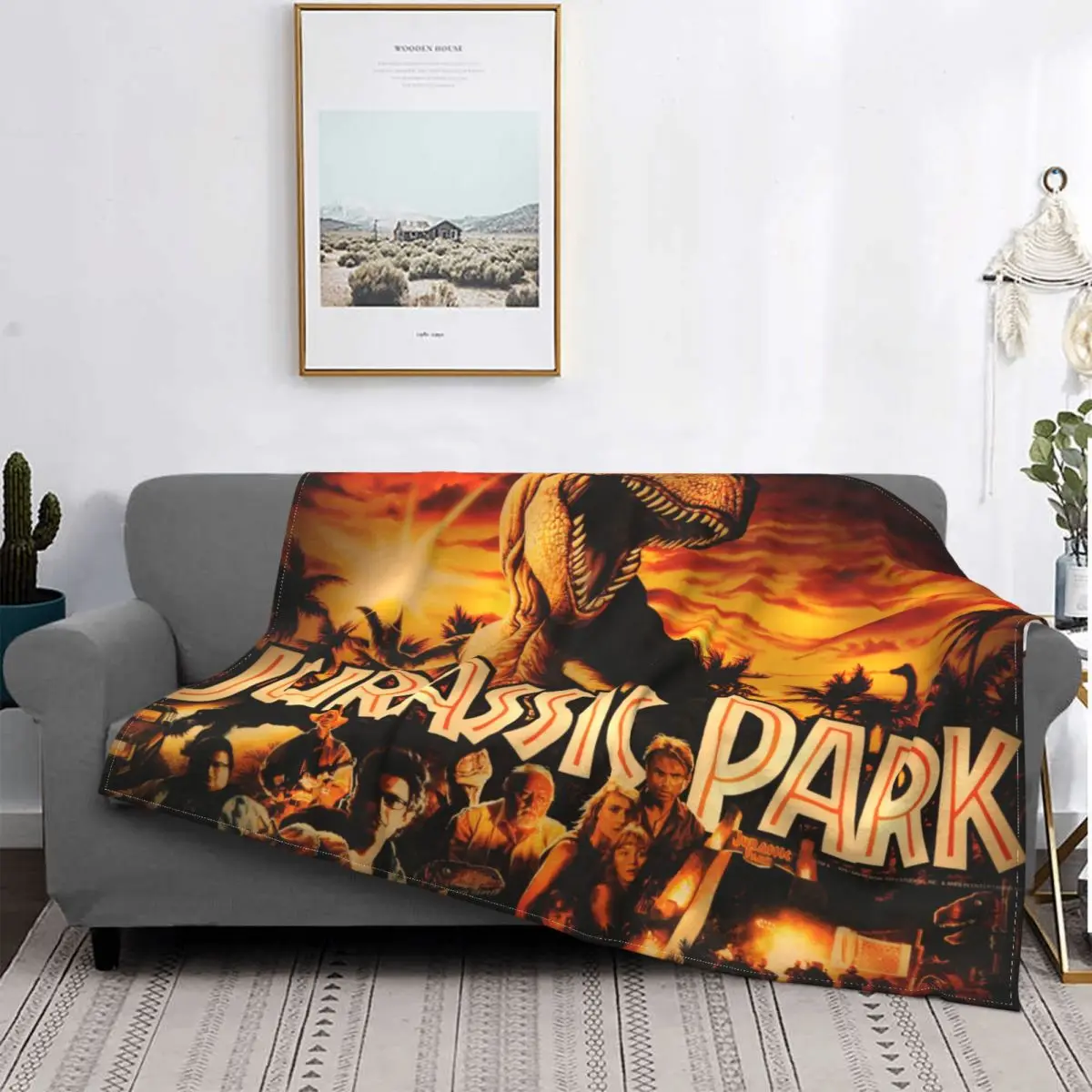 

Jurassic Park Blanket Fleece Summer Giant Dinsaur Ancient Animal Multifunction Super Warm Throw Blankets for Bed Car Bedspread