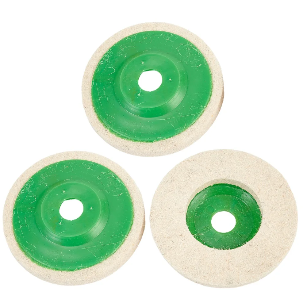 

3pcs 4 Inches 100mm Wool Polishing Wheel Buffing Pads Angle Grinder Wheel Felt Polishing Disc For Metal Marble Glass Ceramics