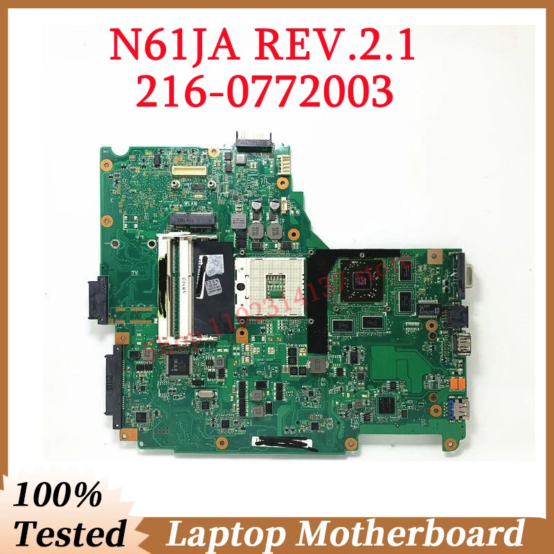 

Для ASUS N61JA N61J N61JV N61JQ N61JA REV.2.0 N61JA REV.2.1 с материнской платой HD5730M материнская плата для ноутбука HM55 DDR3 100% полностью протестирована