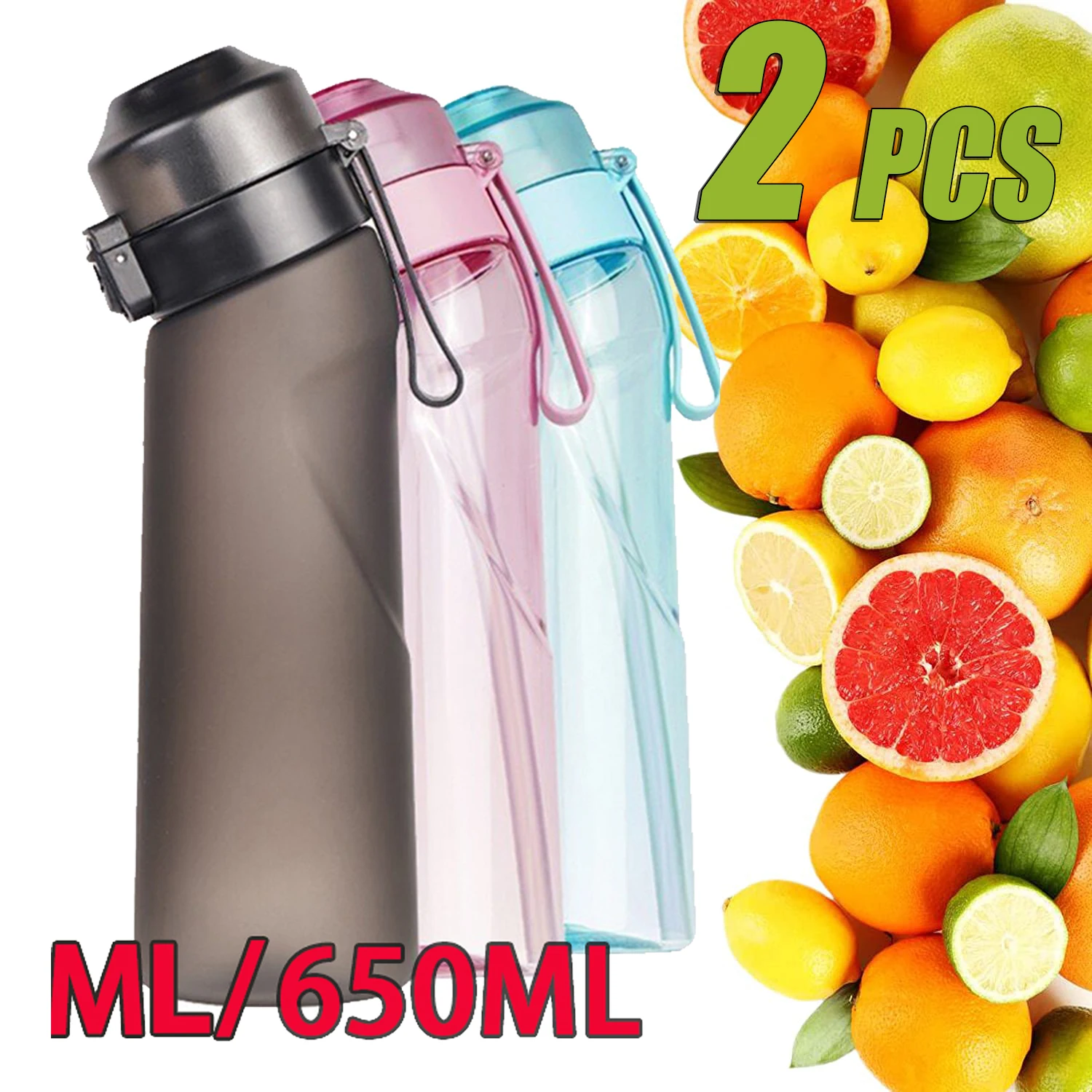 

2 PCS Air Flavored Water Bottle Scent Up Water Cup New Sports Water Bottle Suitable For Outdoor Sports Fitness Fashion Water Cup