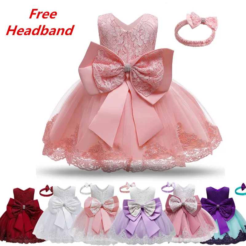 

1st Birthday Party Baby Girl Clothes Infant Girls Baptism Dress 1-5 Years Princess Pageant Kids Dresses for Girls Clothing