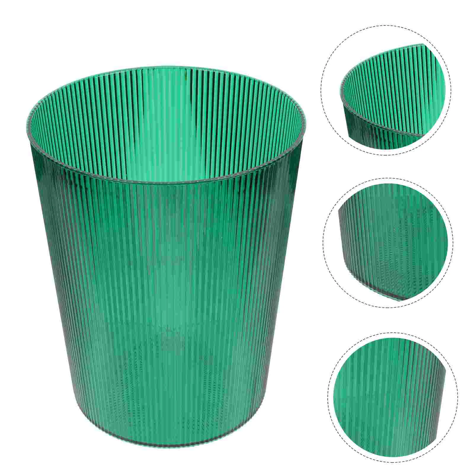 

Trash Bin Can Waste Garbage Container Kitchen Basket Small Containers Toilet Rubbish Paper Office Cans Clear Bucket Holder Retro