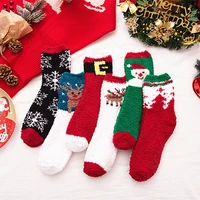 new winter socks women sleep warm non slip stocking merry christmas deer girl gift cute xmas floor sock hot
