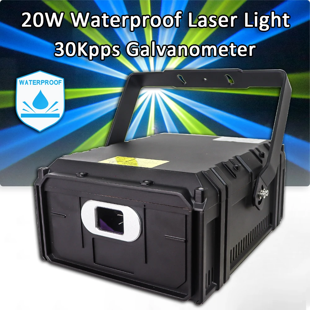 

Наружное водонепроницаемое 20 Вт RGB ILDA Свадебный лазер Dmx Dj Hall Профессиональное сценическое освещение Дискотека Сильные лучи Клубные огни