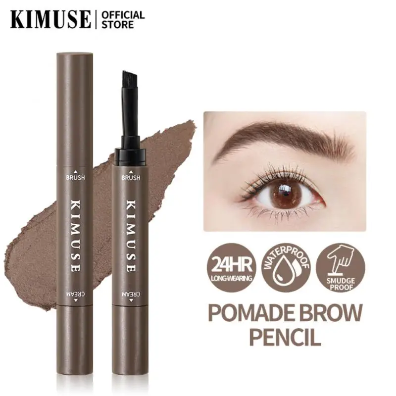 

KIMUSE Eyebrow Cream Gel With Brush 2 IN 1 Pomade Brow Pencil Long-lasting Waterproof Brow Makeup Brow Stamps Eyes Accessories