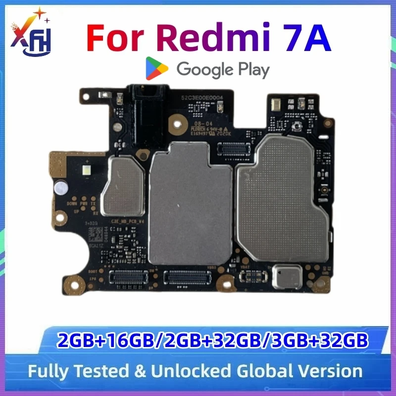 

Original Unlocked Motherboard For Xiaomi Redmi 7A Mainboard Global Version MB Logic Board Main Circuits Board Fully Tested