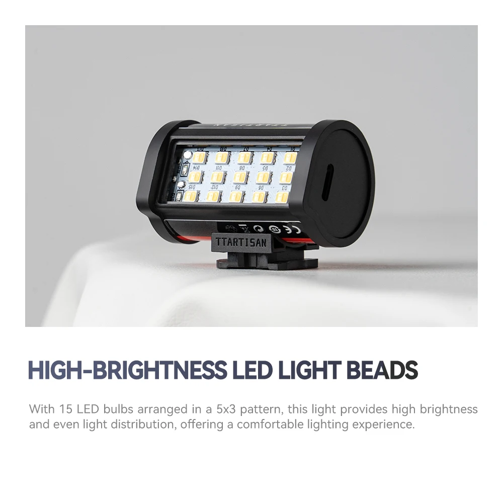 TTArtisan 5W CRI 95 + мини Магнитная фотография фотообъектива Vlog живая трансляция с