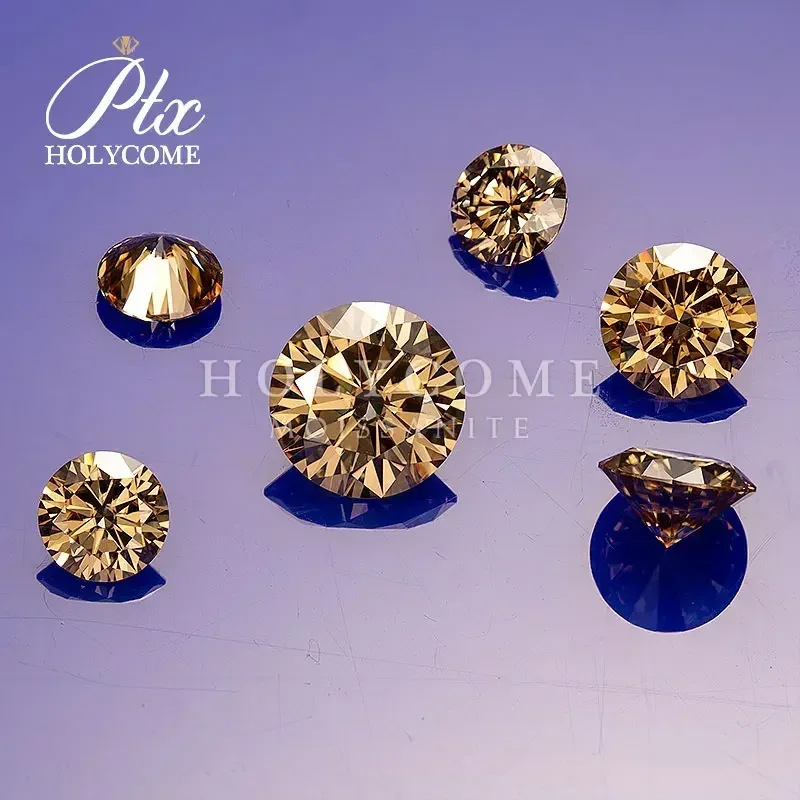 3-15 мм GRA натуральный цвет шампанского 8 сердец стрелок круглая огранка свободный