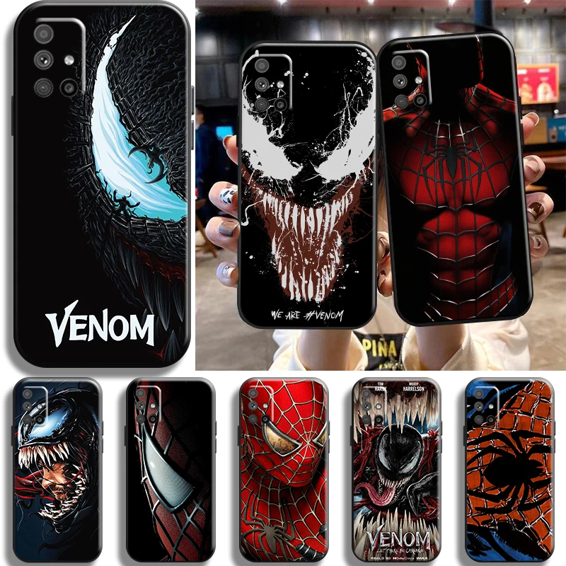 

Marvel Spiderman Venom For Samsung Galaxy M52 M51 M31S M31 M32 M30S M22 M20 M12 M11 Phone Case Full Protection Back Coque