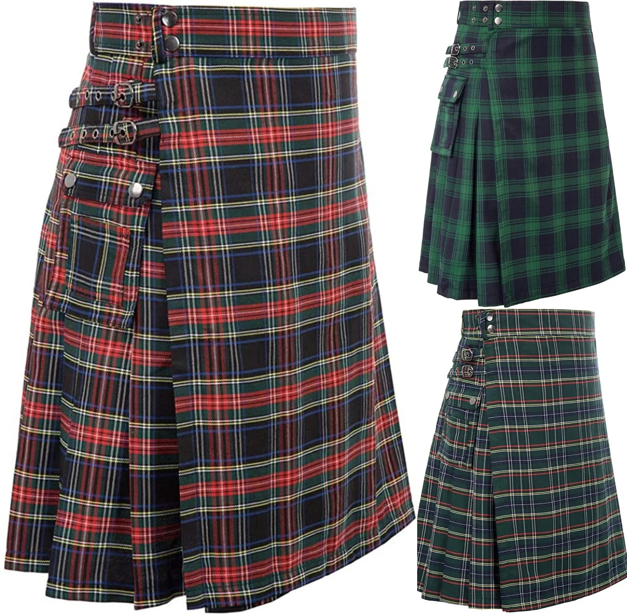 Mens Scottish Traditional Highland Tartan Kilt skirt  maxi skirt  skirts for women  skirts womens 2021 punk skirt