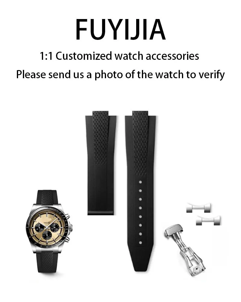 FUYIJIA Custom L-ongines L3.835 оригинальные ремешки для часов 22 мм × 18 изогнутый интерфейс