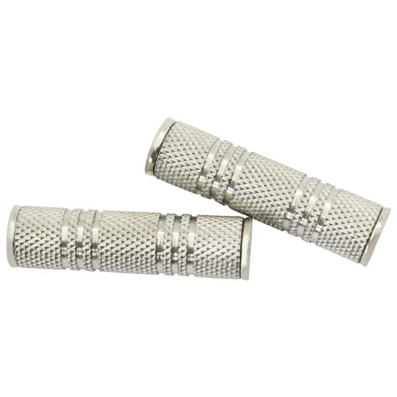 

F-31 metallic silver 3.5 female to 3.5 female audio conversion head guitar cable adapter instrument 1 set