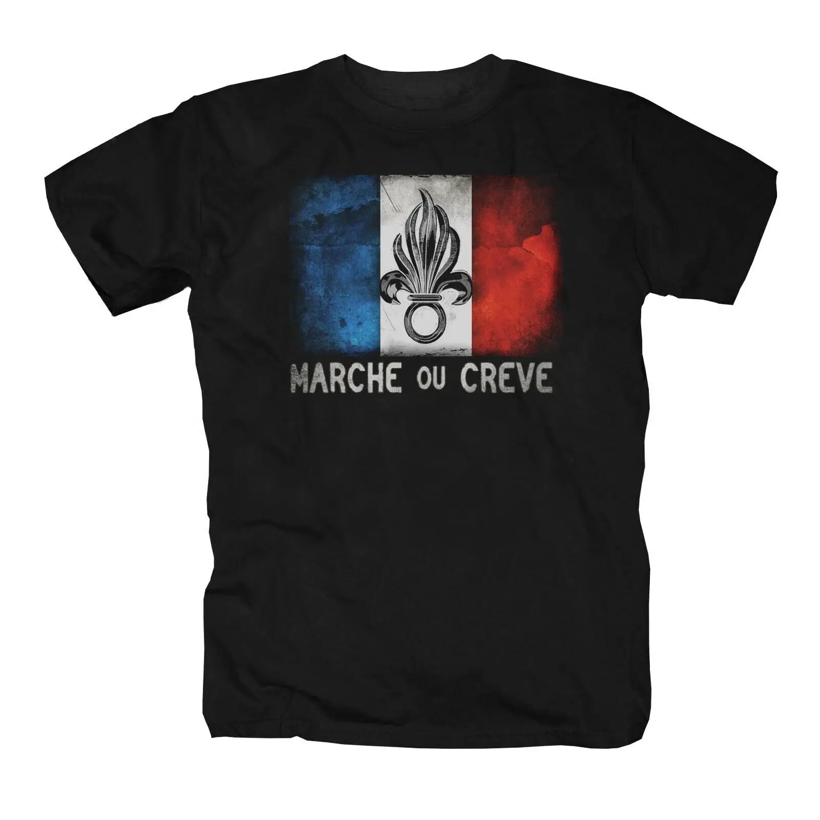 

Fremdenlegion Frankreich France Armee Legionäre Flag Retro T-Shirt Men's 100% Cotton Casual T-shirts Loose Top Size S-3XL