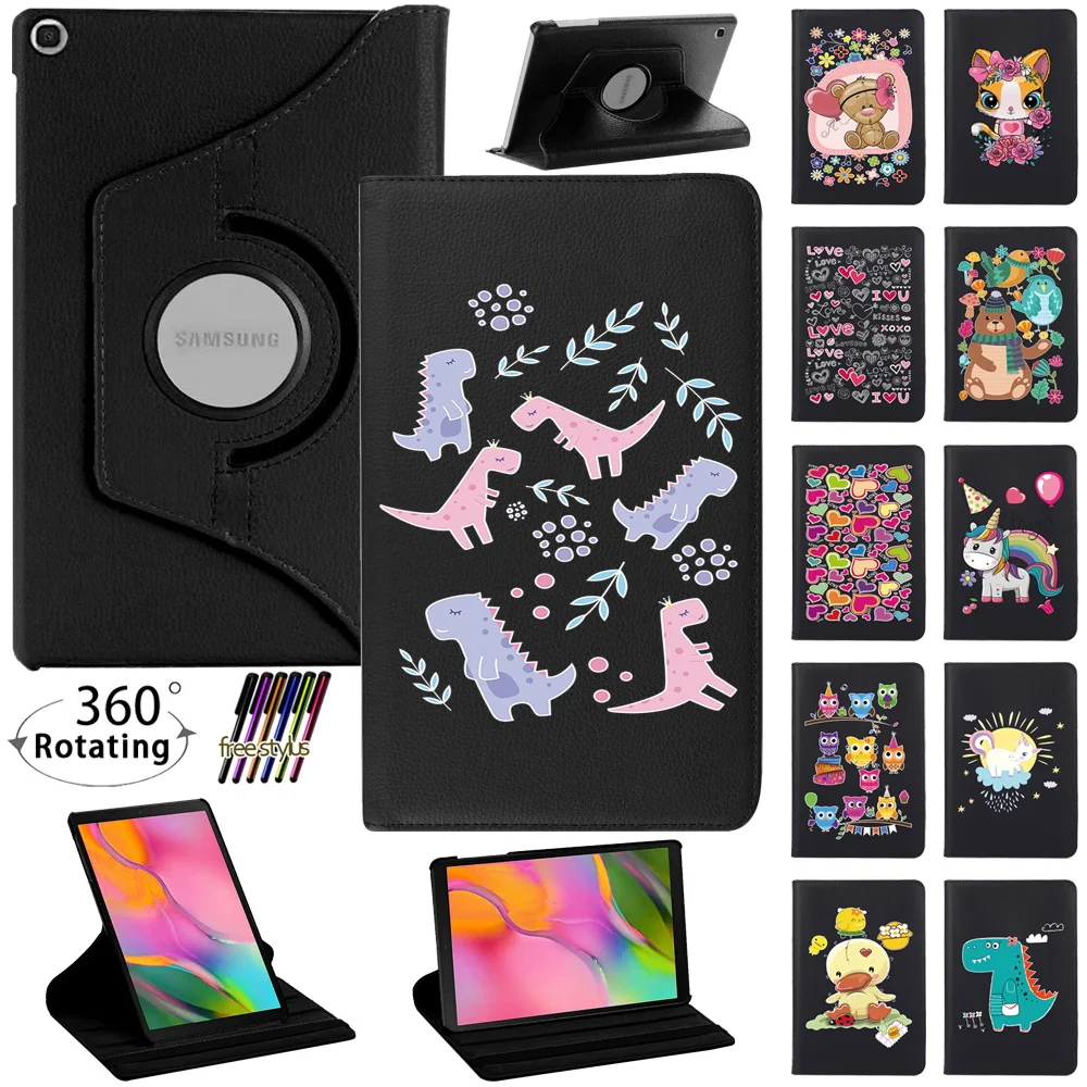 

360 Degree Rotation Cover for Samsung Galaxy Tab A8 10.5/Tab A7 10.4/Tab A 10.1/S6 Lite Case Leather Stand Protective Shell