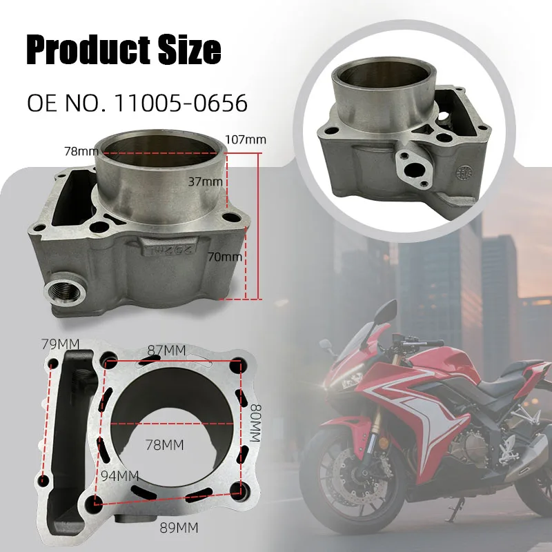 Фото Комплект поршня цилиндра с большим диаметром 78 мм для Kawasaki KLX 250/KLX300R 300CC, деталь цилиндра двигателя мотоцикла, аксессуары для мотоциклов №3
