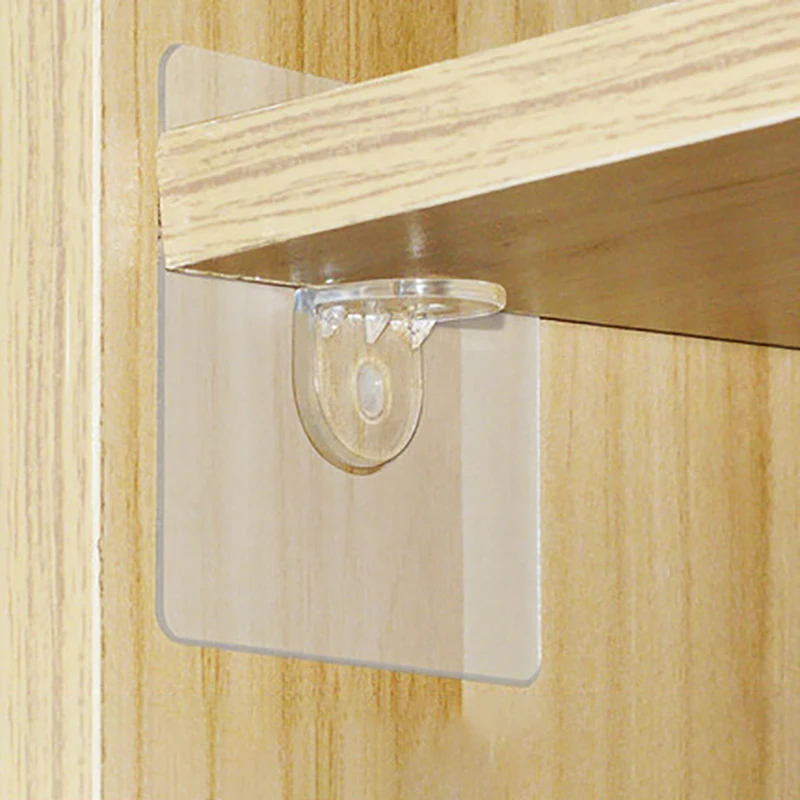 

5Pcs Punch-Free Wardrobe Layered Partition Nail-Free Adhesive Layer Support Rack