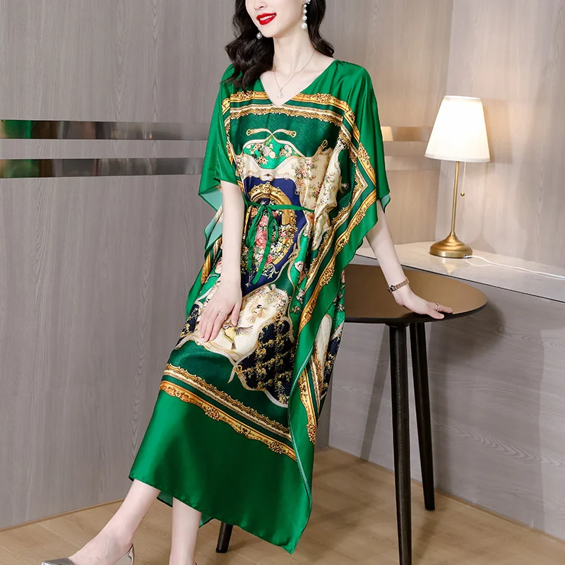 

Женское винтажное платье с принтом, свободная повседневная элегантная Праздничная юбка-качели большого размера, весна 2023