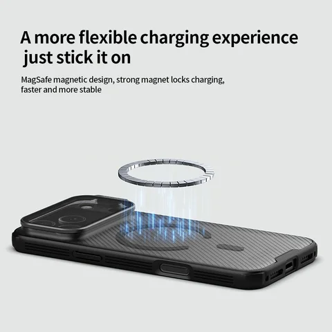 Чехол NILLKIN Magsafe CamShield для iPhone 17 Pro Max с защитой объектива для iPhone 17 Pro, магнитный чехол для беспроводной зарядки