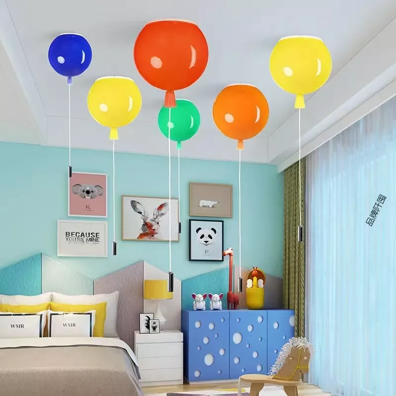 

Modern Led Ceiling Lamp Acrylic Balloon Lamp Bedroom Ceiling Light Kindergarten Children's Room Chandelier Decor Fixtures E2