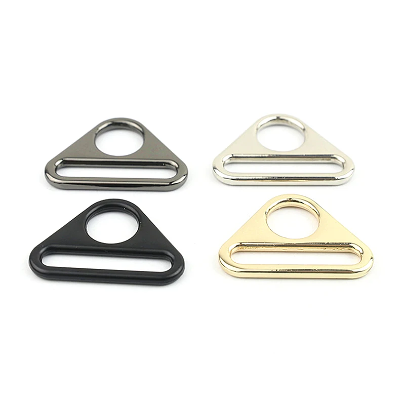 

2pcs Metal Triangle Shape Ring Buckle Adjustable Buckle for Webbing Leather Craft Bag Strap Belt Garment Luggage DIY Accessory