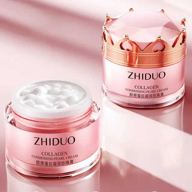 Collagen Moisturizer For Face Hydrating Pearl Cream For Face Day And Night Facial Cream To Deep Repair Whiten And Soften Facial 6