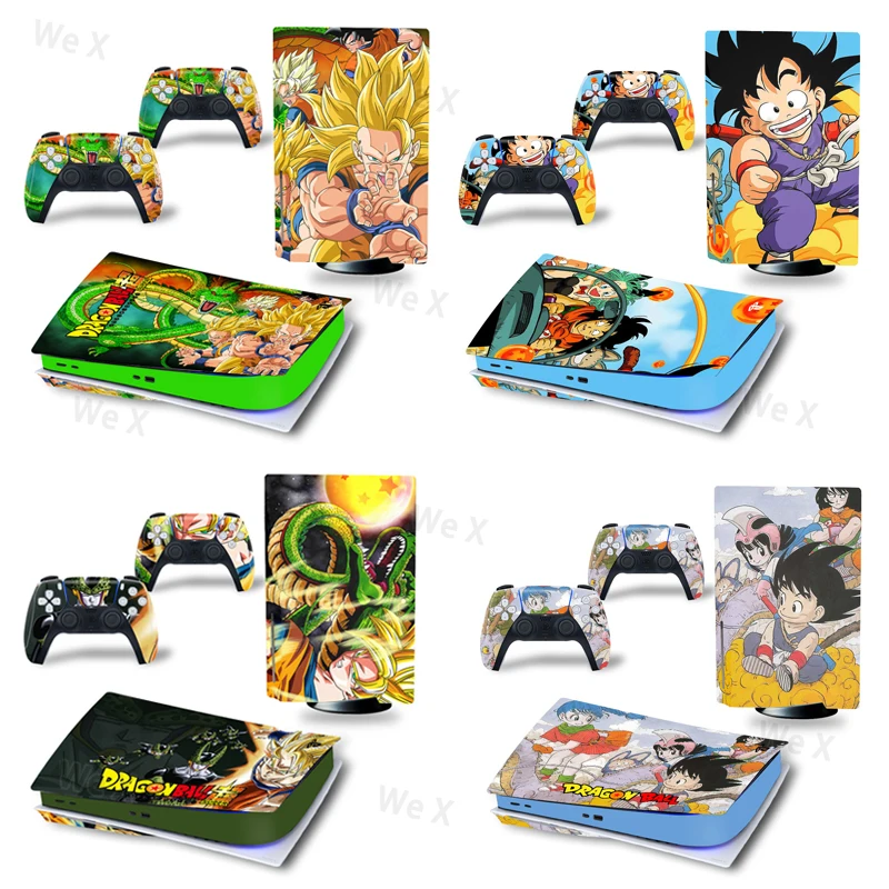 

Anime Sticker Dragon Ball Goku PS5 Disc Edition Skin Sticker Decal For PlayStation 5 Console and 2 Controllers PS5 Vinyl