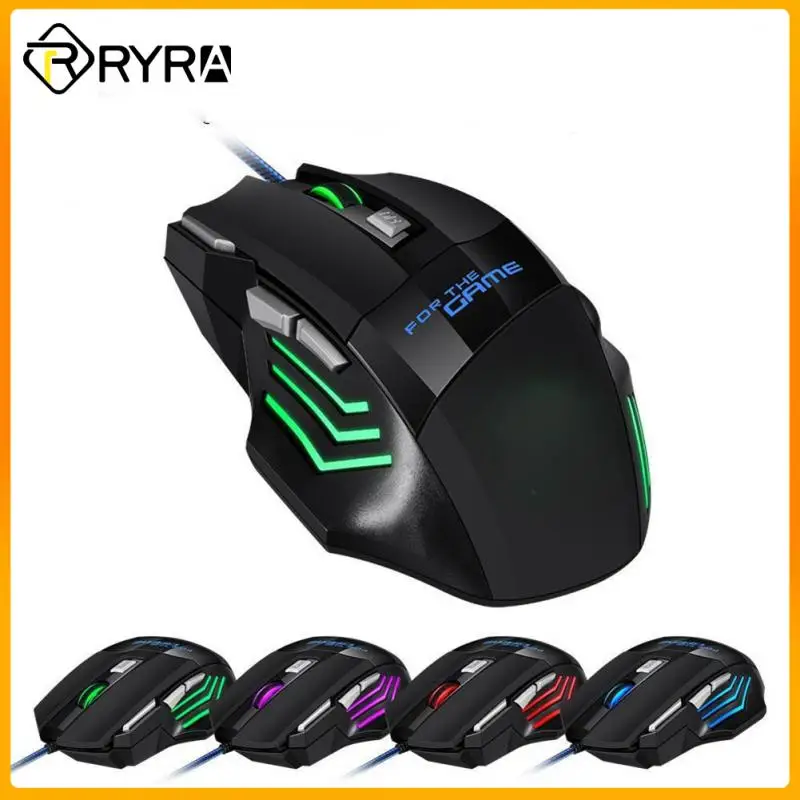

Мышь Компьютерная RYRA Проводная игровая, 7 клавиш, бесшумная