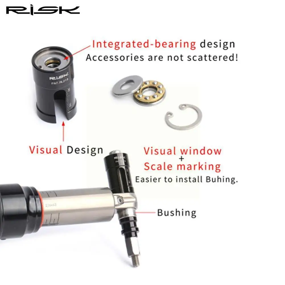 

Risk Mtb Bicycle Rear Shocks Repair Tools Bushing Install + Steel / Aluminum Alloy Rl218 Kit Removal Tool V9i1