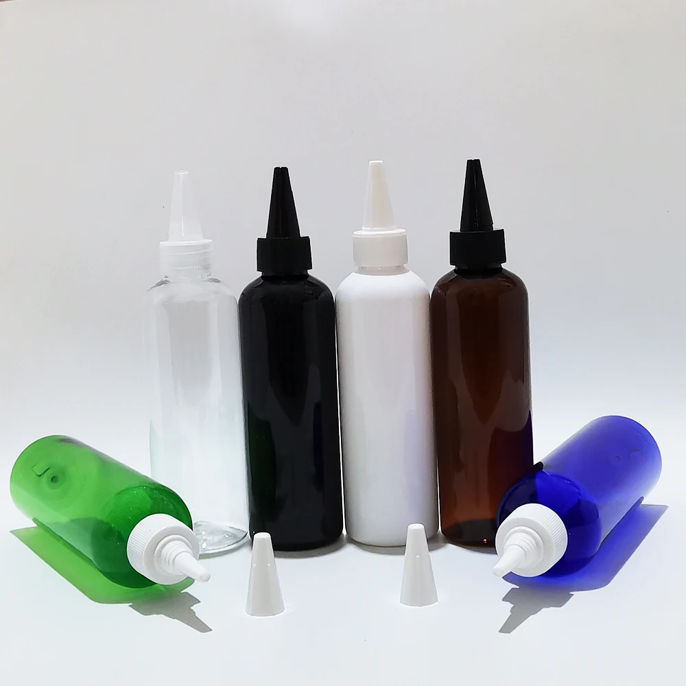 

200ml Cosmetic Lotion Bottles Pointed Cap PET Plastic Bottle Shampoo Plastic Containers , Lubricants Essential Oil Bottle