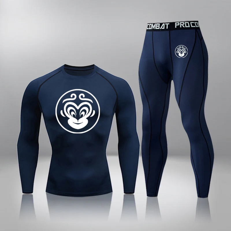 

Quick Dry Men's Training Sportswear Set Gym Fitness Compression Sport Suit Jogging Tight Sports Wear Clothes Underwear Bottoming