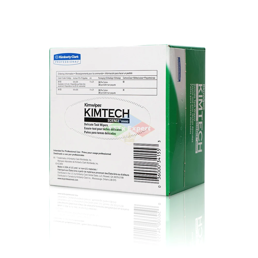 Best price 280PCS KIMTECH Kimwipes Fiber cleaning paper kimperly wipes Optical fiber wiping paper USA Import Free shipping