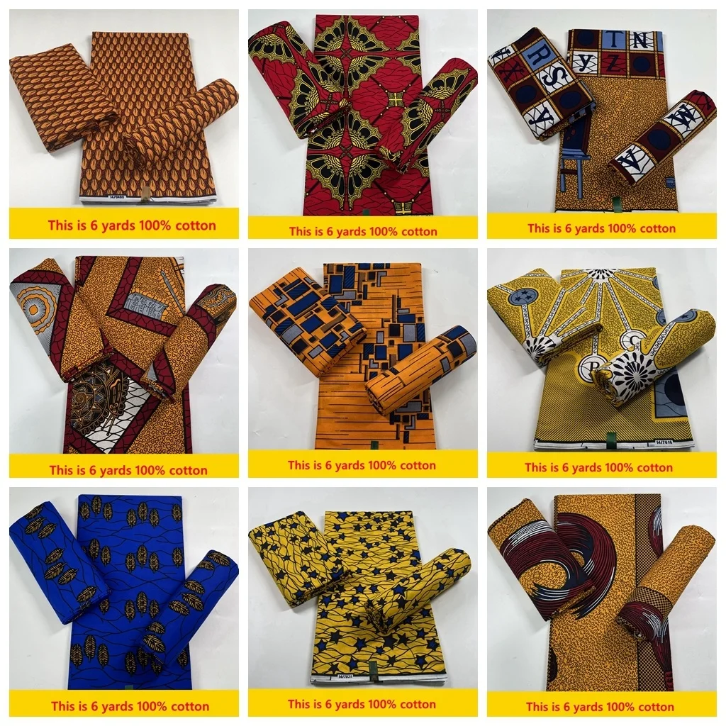 

Хорошее качество 100% хлопок Mirage мягкая африканская ткань Анкара батик ткань с восковым принтом для нигерийских свадебных платьев 6 ярдов