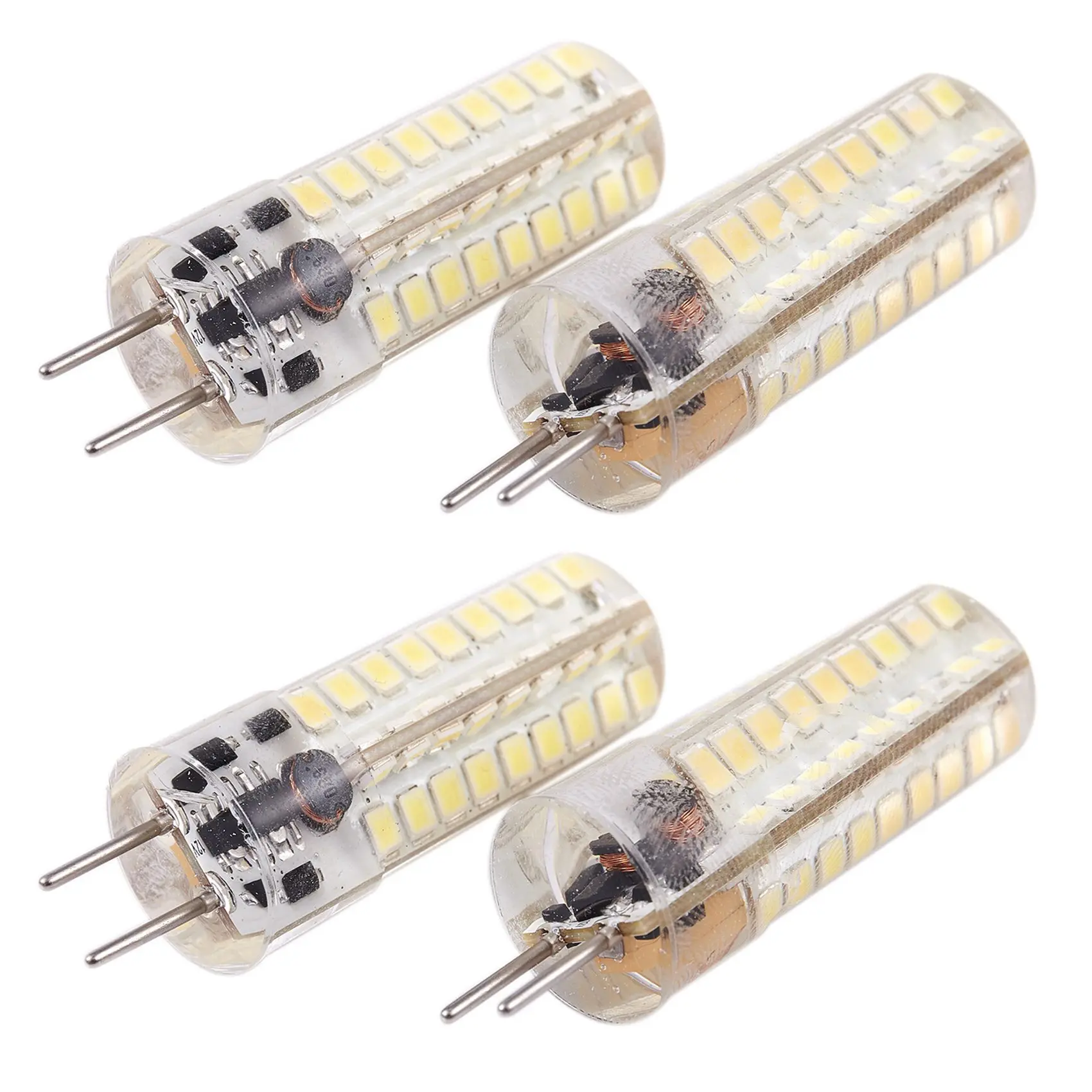 

4X 6.5W GY6.35 LED Bulbs 72 2835 SMD LED 320Lm 50W Halogen Lamps Equivalent Dimmable White 6000K 360 Degree Beam Angle