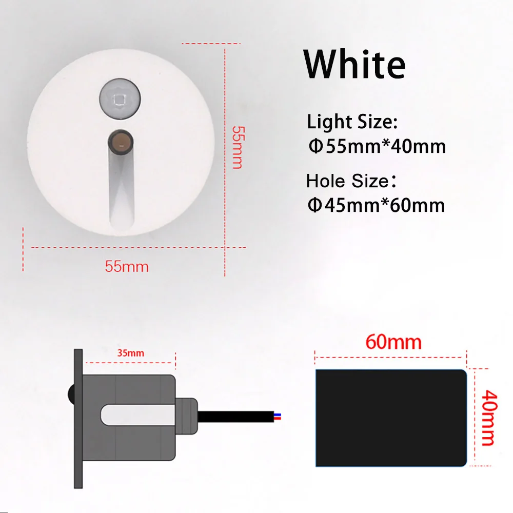 

SANDIY Датчик движения настенный светильник 55 мм