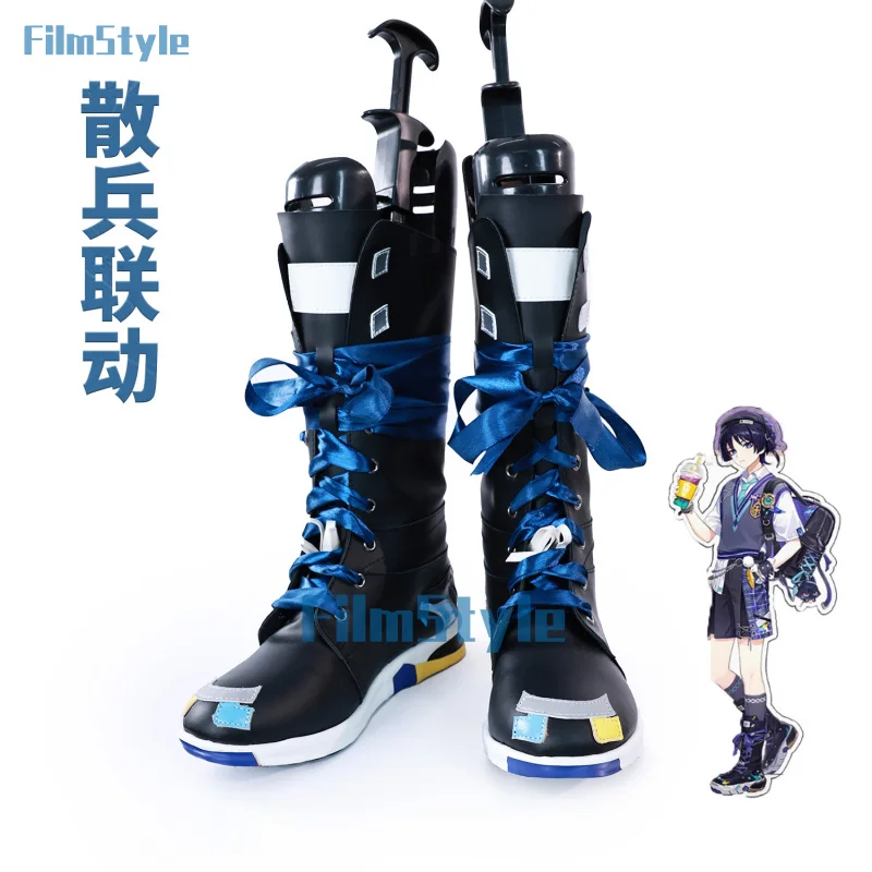 Genshin Impact косплей обувь для путешествий костюм Kunikuzushi Balladeer Scaramouche стиль Хэллоуина