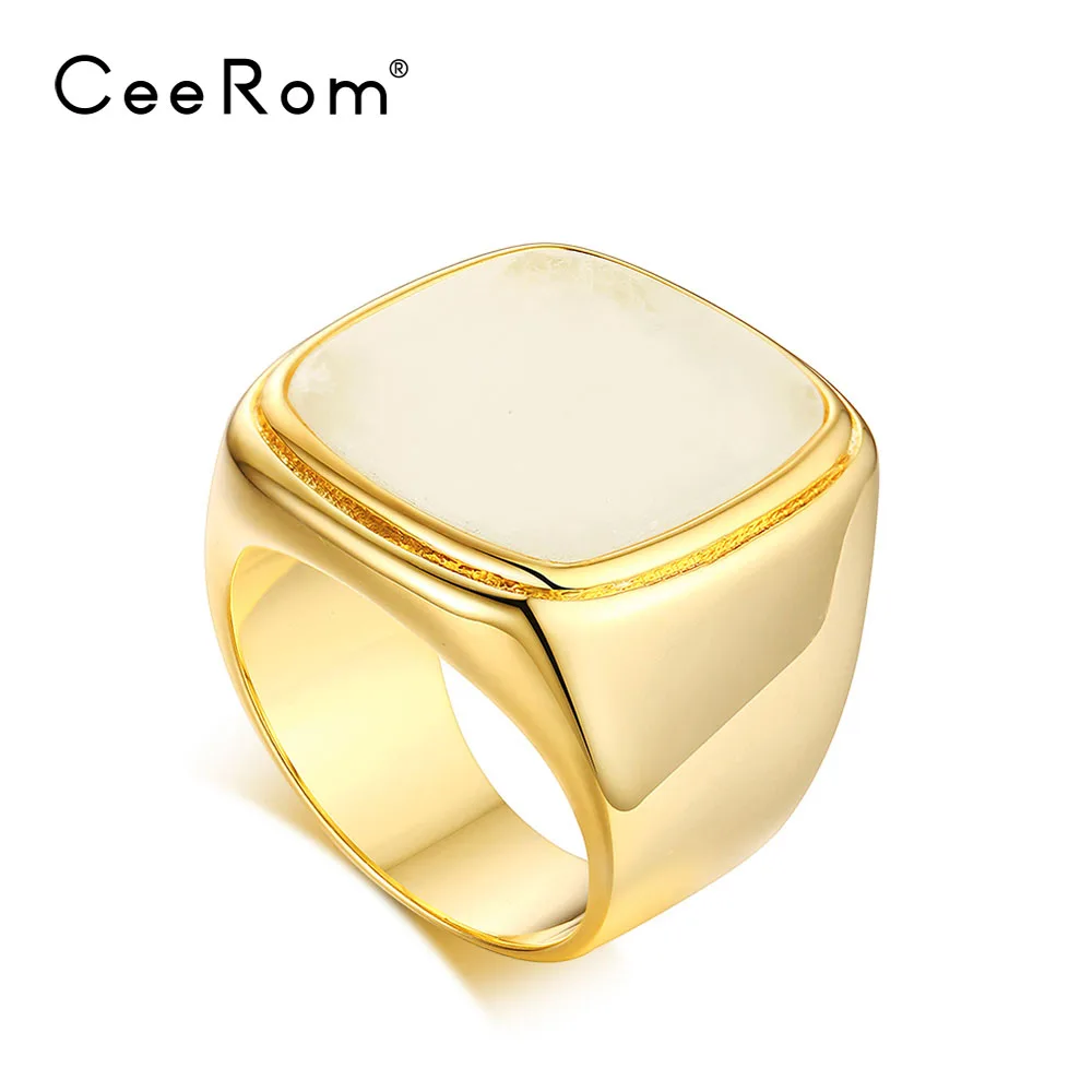 

Кольца CeeRom из натурального камня для женщин, минималистичное модное кольцо золотого цвета, ювелирные изделия, милые свадебные подарки, опто...