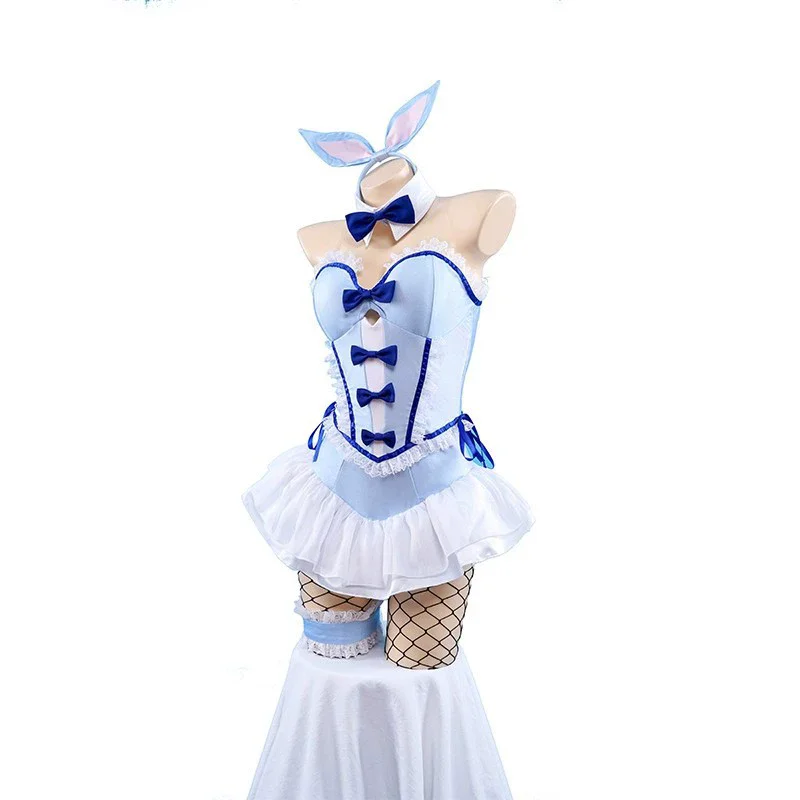 Фото My Dress-Up Darling Kitagawa Marin Комплект нижнего белья Blue Bunny Girl Marin Kitagawa Bunny Ear Косплей Костюм Con Outfit №1